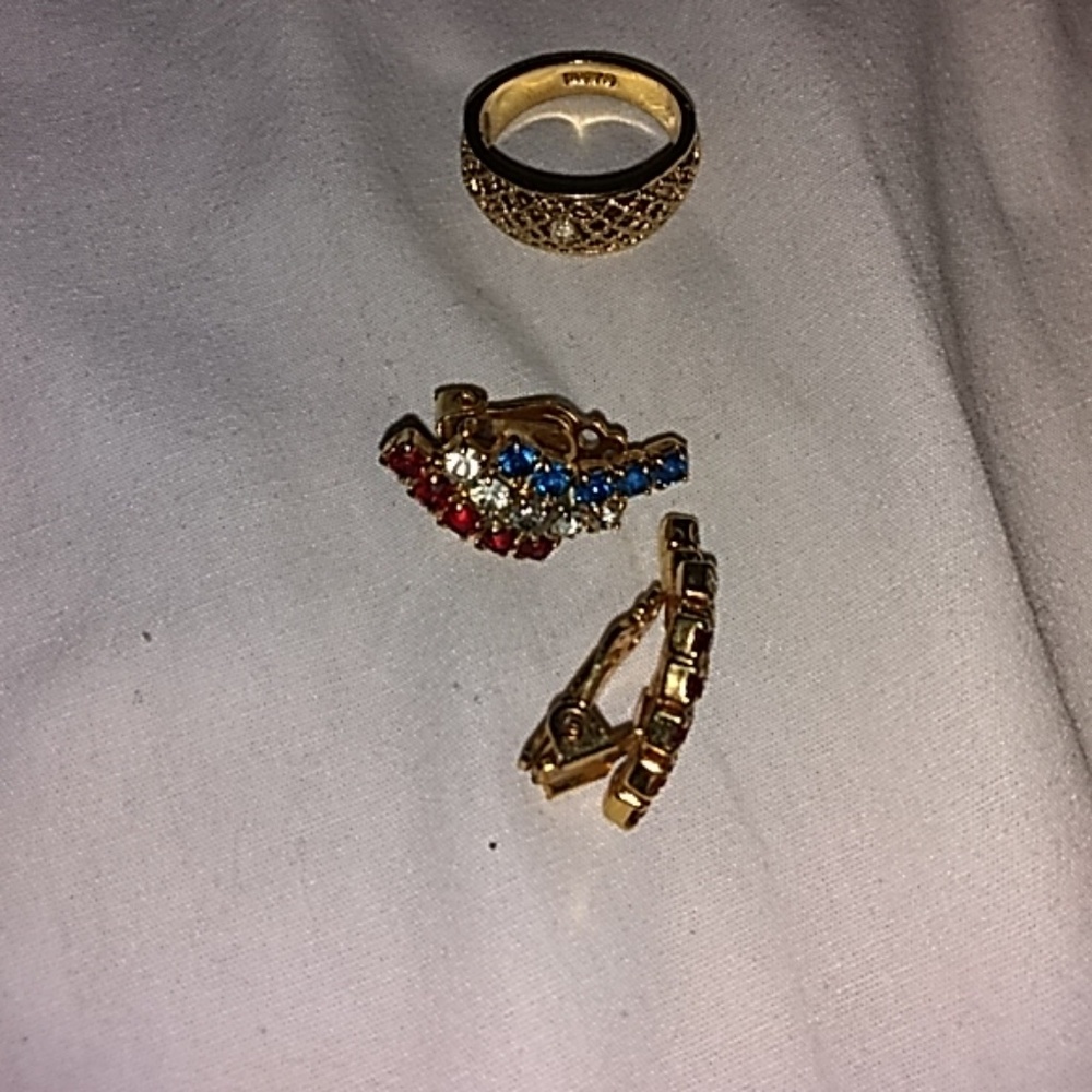 Vintage earrings and ring